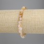 Bracelet en citrine facettée cube, diamètre 6×6 mm, longueur 18 cm ± élastique