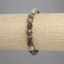 Bracelet en agate à facettes, diamètre 8×7 mm ±, longueur 18 cm ± élastique