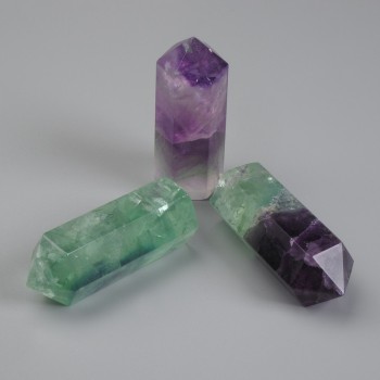 Stylo souvenir en fluorite, pierre naturelle, diamètre 50×23 mm ± (prix par pièce)