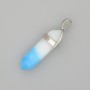 Pendentif quartz teinté blanc-bleu hexagonal 4 cm+