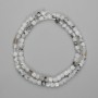 Perles d'adulaire facettées cube 4×4 mm, longueur environ 38 cm, sur fil