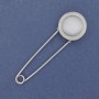 Broche-épingle «œil de chat» en métal argenté 76×23 mm+