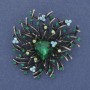 Broche-pendentif « Accent » avec cristal vert 47×42 mm+