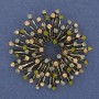 Broche Accent avec strass colorés et métal doré 48 mm+