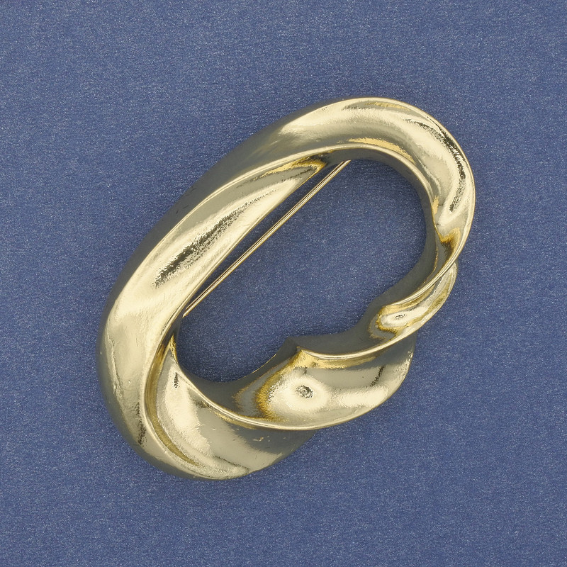 Broche Accent métal doré 50 × 33 mm +