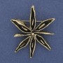 Broche Fleur en métal doré 47 mm+