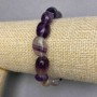 Bracelet fluorite facettée, diamètre 13–15×9, 5–10, 5 mm ±, longueur 18 cm ± élastique