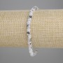Bracelet en adulaire, cubes facettés, diamètre 4×4 mm, longueur 18 cm, élastique