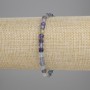 Bracelet fluorite taillé en cube, diamètre 4×4 mm, longueur 18 cm ±, élastiqué