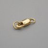 Prix par pièce. Fermoir mousqueton, diamètre 10×4 mm, couleur métal doré