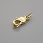 Fermoir mousqueton doré, 12,5×5 mm ±, couleur métal doré