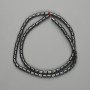 Perles d'hématite cylindriques 5×4 mm +-, longueur 40 cm+
