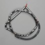Perles d'hématite facettées rondelles 4×2 mm ±, longueur 39 cm