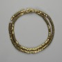 Perles d'hématite rondelles facettées dorées 4×2 mm, longueur 40 cm+