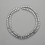 Perles d'hématite cube 4×4 mm, couleur argent, longueur 39 cm+
