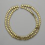 Perles d'hématite cubiques 4×4 mm, couleur dorée, longueur 39 cm