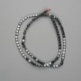 Perles d'hématite en forme de pièce 4 mm, longueur du fil 40 cm