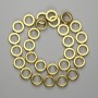 Perles d'hématite couleur doré rondes 14 mm, longueur 38 cm +/-