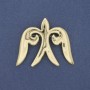 Broche-pendentif Hirondelle dorée 57 × 46 mm+
