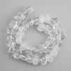 Perles facettées en cristal de roche, diamètre 13–15 mm, 5×9–11 mm ±, longueur de fil environ 38 cm ±