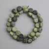 Perles en serpentine facettées, diamètre 9–13×10–12 mm, longueur 37 cm ±