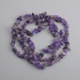 Perles d'améthyste en forme d'éclats, diamètre 7-11 × 3-5 mm ±, longueur 80 cm ±
