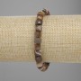 Bracelet en agate facettée, cubes 6x6 mm, longueur 18 cm, élastique