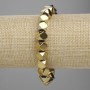 Bracelet en hématite facettée 8×8 mm ± couleur dorée, longueur 18 cm ± élastique