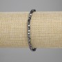 Bracelet en hématite facettée, dimensions environ 3,5×4 mm, longueur 18 cm ±, élastique