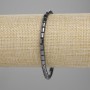 Bracelet en hématite en forme de cylindres 5×4 mm ±, longueur 18 cm ±, élastique