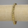 Bracelet en hématite facettée, boule 6 mm ± couleur dorée, longueur 18 cm ± élastique