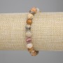Bracelet jaspe à facettes 8×7 mm, longueur 18 cm ± élastique