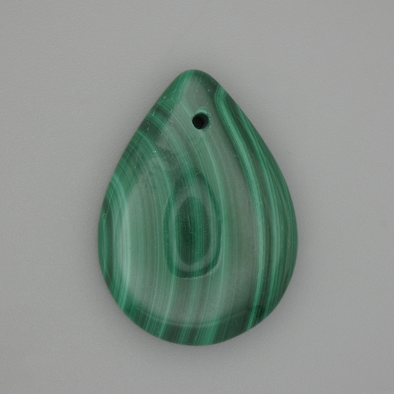 Pendentif malachite en forme de goutte 25×18 mm+