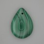 Pendentif malachite en forme de goutte 25×18 mm+