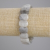 Bracelet labradorite, maillons facettés, diamètre 15 × 11 mm ±, longueur 18 cm ±, base élastique
