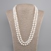 Collier long de perles d'eau douce ovales, diamètre 8–10 mm, 5×8 mm, 5–9, 5 mm ±, longueur 120 cm ±