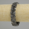 Bracelet Labradorite facetté maillon, diamètre 14×10 mm, longueur 18 cm (élastique)