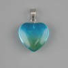 Pendentif cœur en quartz teinté 20×20 mm, longueur 30 mm+-