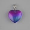 Pendentif Cœur en quartz teinté 20×20 mm ±, longueur 30 mm+
