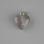Pendentif Cœur d'agate fumée 15x15x22 mm+