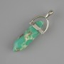 Pendentif variscite cristal hexagonal 30×8×41 mm+