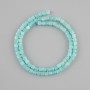Perles d'amazonite naturelle, cubes facettés, diamètre 4×4 mm ±, longueur 39 cm+