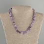 Collier Améthyste en éclats, diamètre 6–10×3–8 mm, longueur 40 cm + chaîne d'extension de 5 cm