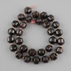 Perles grenat multifacettes, diamètre environ 12×11-11 mm, perles de rocaille 5 mm +/- et rocailles 3 mm +/- sur fil de 40 cm