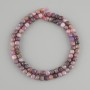 Perles rubis saphir cube facetté, diamètre 5×5 mm, longueur 39 cm±