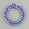 Perles en pierre naturelle de kyanite, billes lisses, diamètre 8,5 mm, longueur d'environ 39 cm, sur fil