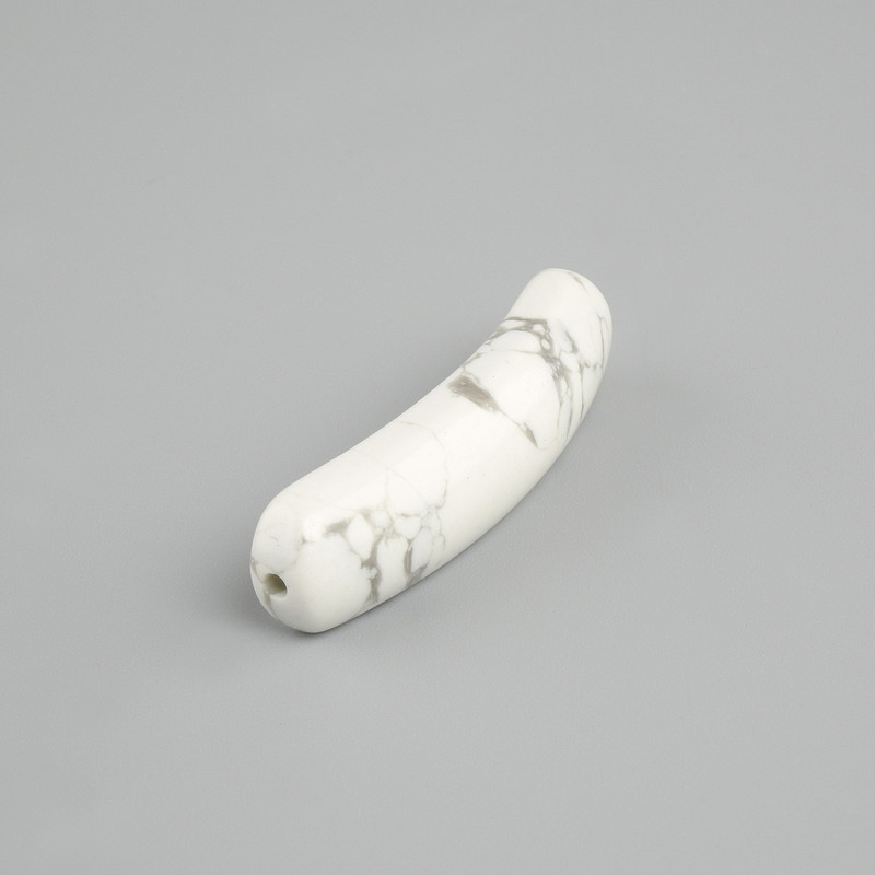 Perle-insertion en kaholong courbée, maillon à trous 36×10×6 mm+