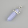Pendentif Agate hexagonal cristal boule 8×31×41 mm+