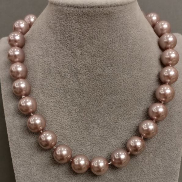 Collier de perles de Majorque, longueur 44 cm ± avec fermoir