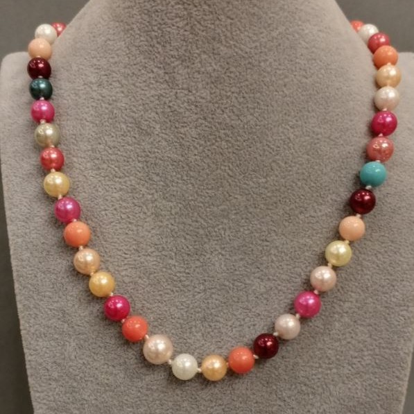 Collier de perles de Majorque, longueur 48 cm ± avec fermoir